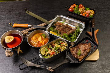 ステーキ Barbecue party outdoors