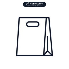 shopping bag icon symbol template for graphic and web design collection logo vector illustration