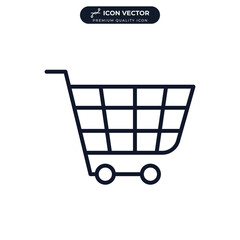 shopping cart icon symbol template for graphic and web design collection logo vector illustration