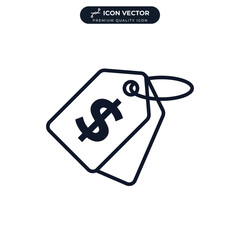 price tag icon symbol template for graphic and web design collection logo vector illustration