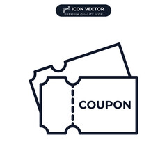 coupon icon symbol template for graphic and web design collection logo vector illustration