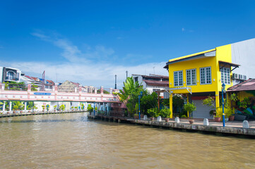 melaka malaysia water canal and generic architecture