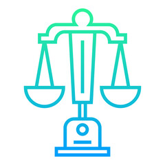 court scale icon on transparent background