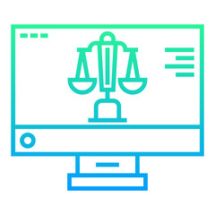 notary computer icon on transparent background