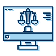 notary computer icon on transparent background