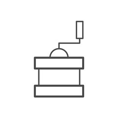 Vector linear icon with coffee grinder