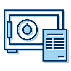 file safe box icon with transparent background