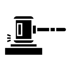 court hammer icon on transparent background