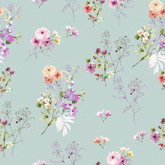 watercolor flowers illustration