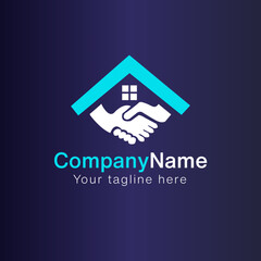 Real State logo design home and business logo and abstract simple color and vector.