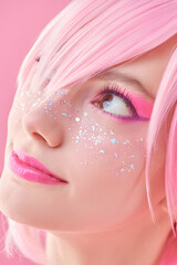 pink anime makeup