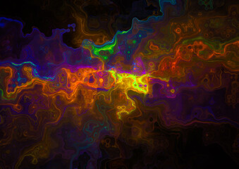 Abstract background illustration, modern hipster futuristic fractal flame graphic. colorful surreal poster, banner