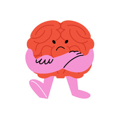 Vector illustration of an angry brain.