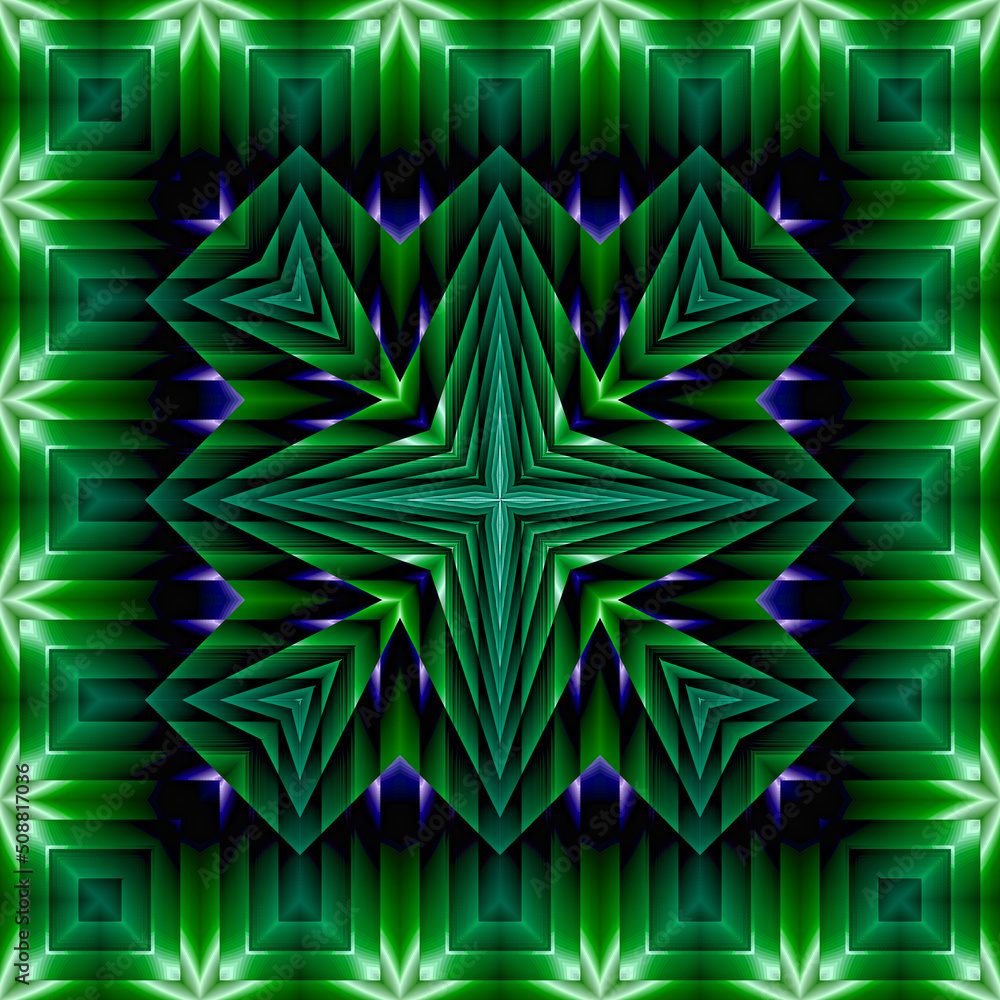 Wall mural 3d effect - abstract geometric color gradient pattern