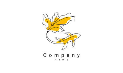 koi fish logo template