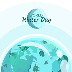 Fototapeta na wymiar World water day vector illustration