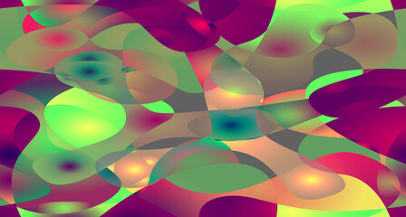 multicolored bubbles, mixing colors pattern