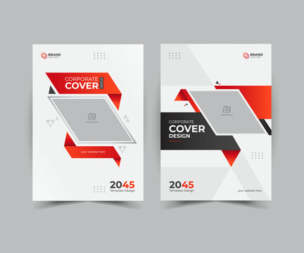 Business Book Cover Design Template In A4. Can Be Adapt To Brochure, Annual Report, Magazine, Poster, Corporate Presentation, Portfolio, Flyer, Banner, Website.