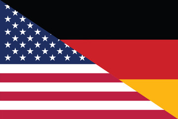 USA Germany friendship national flag cooperation diplomacy country emblem