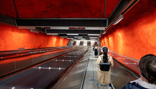 Underground station "Solna Centrum" in Stockholm