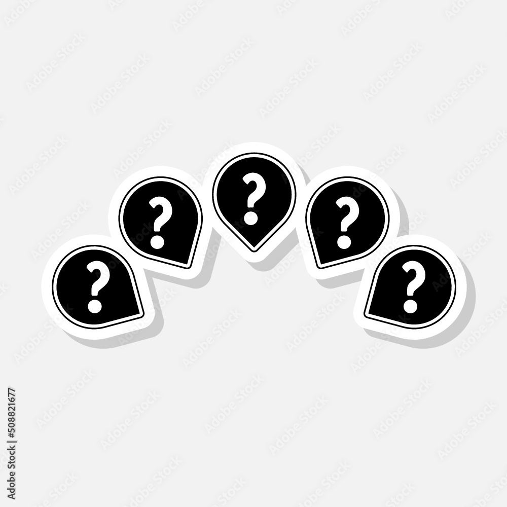 Poster question mark icon of question mark in box sign for mobile concept and web design