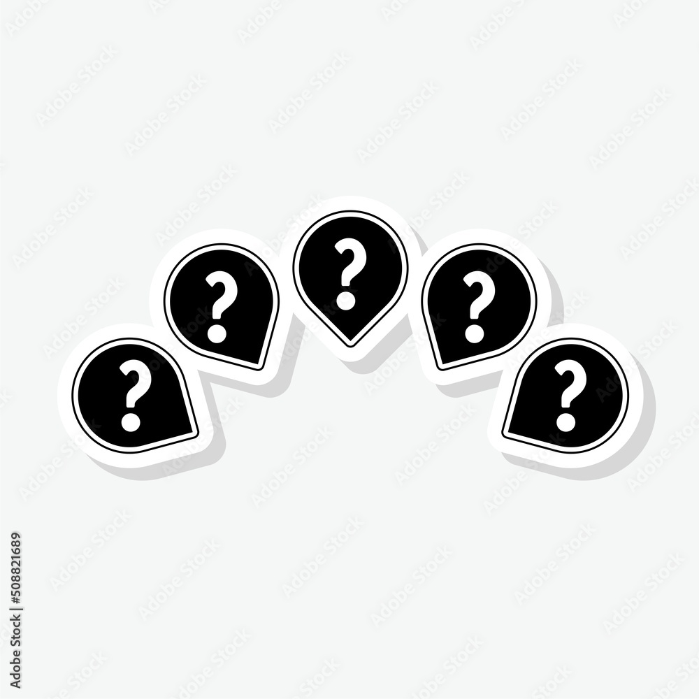 Poster question mark icon of question mark in box sign for mobile concept and web design