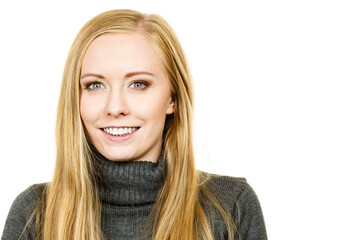 Smiling girl in warm season clothing