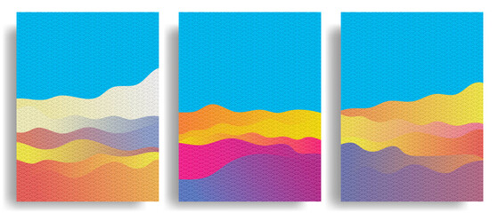 Obraz premium 3D wavy background. dynamic effect. Abstract vector illustration. Design template. Modern template.