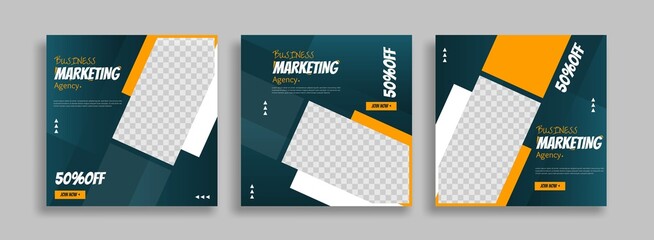 Creative business sosial media post template design vector