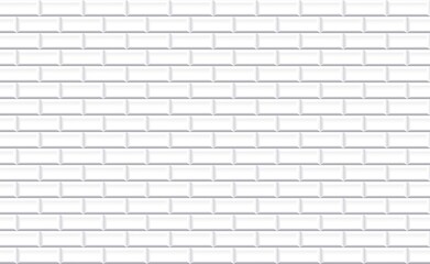 Horizontal white brick ceramic tiles. Modern seamless pattern, herringbone brick effect subway ceramic tiles.
