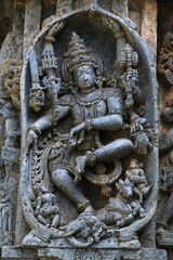 Kedareshwara Temple, beautiful sculpture, Halebidu, Karnataka, India
