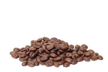 coffee beans isolated on white