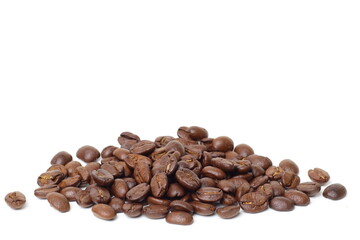 coffee beans isolated on white