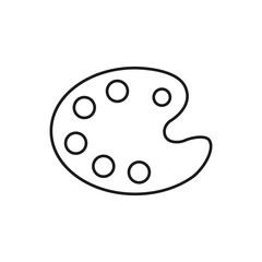 Palette icon. Vector. Line style.