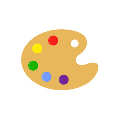 Art palette icon. Vector illustration. Isolated.