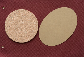cork, paper, fabric