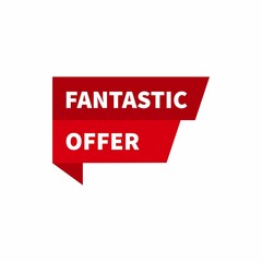 red vector banner fantastic offer