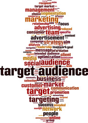 Target audience word cloud