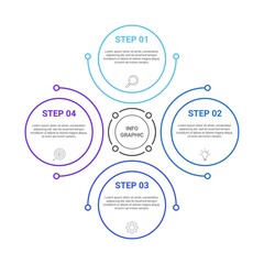 Infographic design with icons and 4 options or steps. infographics for business concept