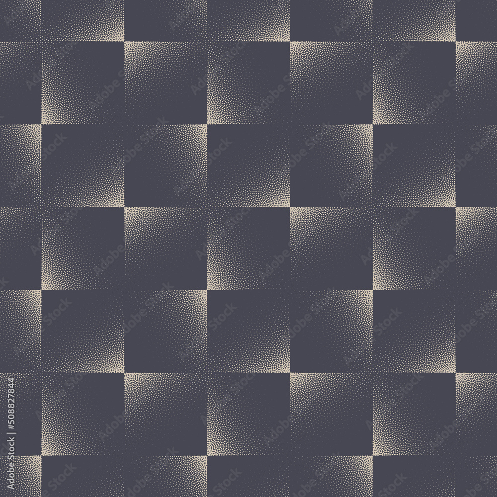 Aufkleber squares checkered grid seamless pattern vector monochrome abstract background. checkerboard geometri