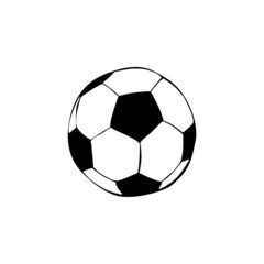 Football soccer ball simple illustration hand drawn icon
