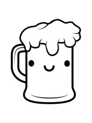 S&uuml;&szlig;es Bier Gesicht Ma&szlig;krug 