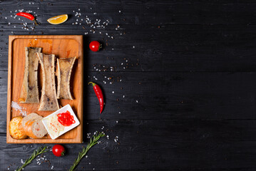 baked bone marrow in the bone