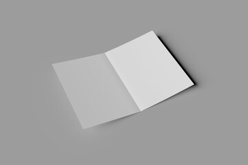 A4 bifold brochure blank mockup