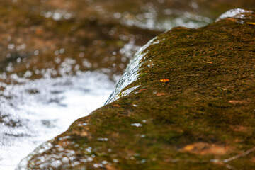 Close up of waterfalls at Rutledge Falls a waterfall in Tennessee