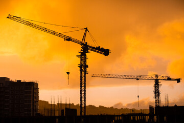 View of the string at sunset