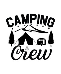 Camping crew, camping design, Print Ready, and 100% Editable Design T-Shirt, Hoody, Mugs, Bags, Decals, Card Making, and much more 