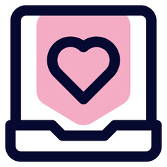 valentine shopping icon illustration