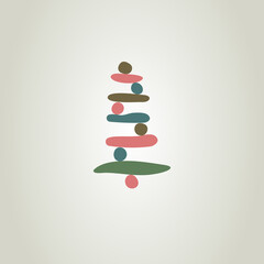 Color stones in balance, zen symbol