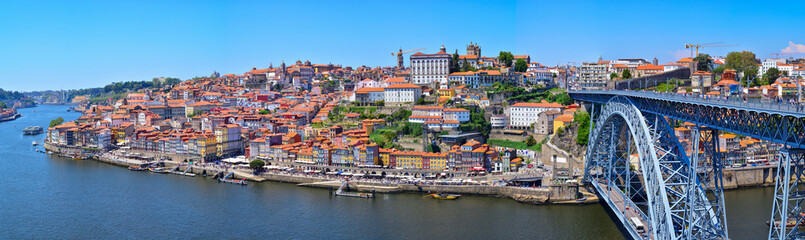 Naklejka na ściany i meble Historic center of Porto in Portugal.